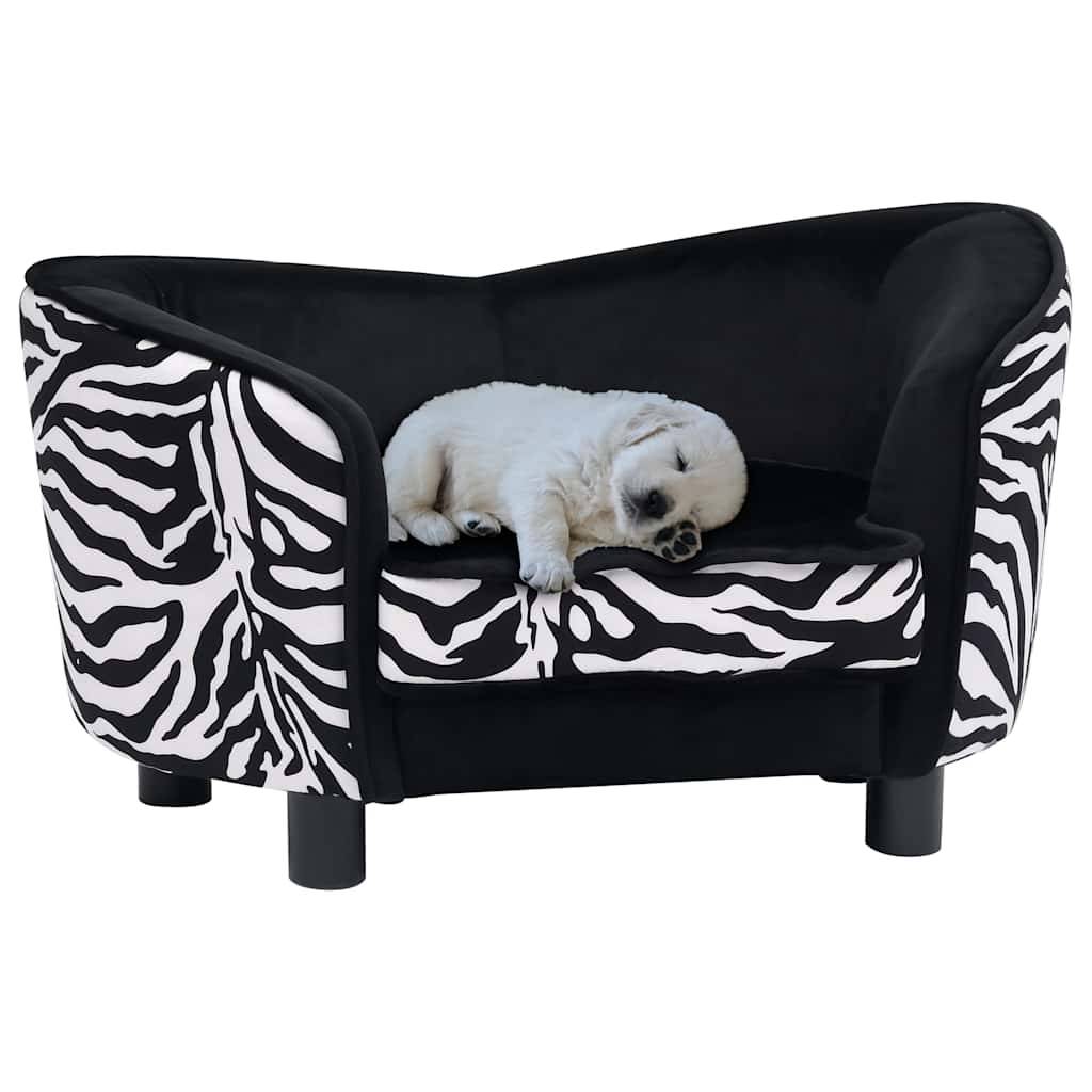 Vidaxl - Canapé pour chien Noir 68x38x38 cm Peluche vidaXL 170962 - Imagen 1