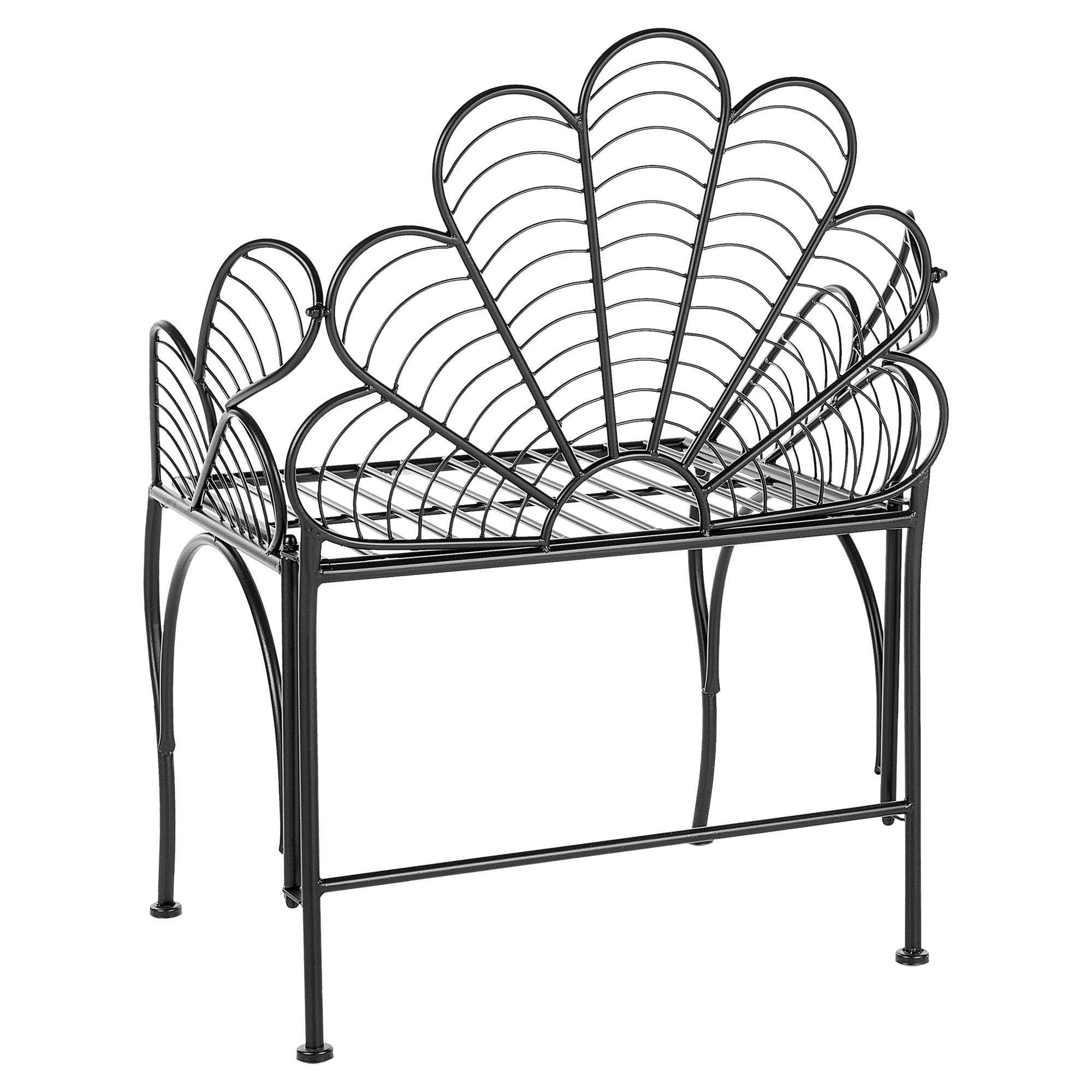 Beliani - Chaise de jardin Métal Noir LIGURIA - Beliani - Imagen 5