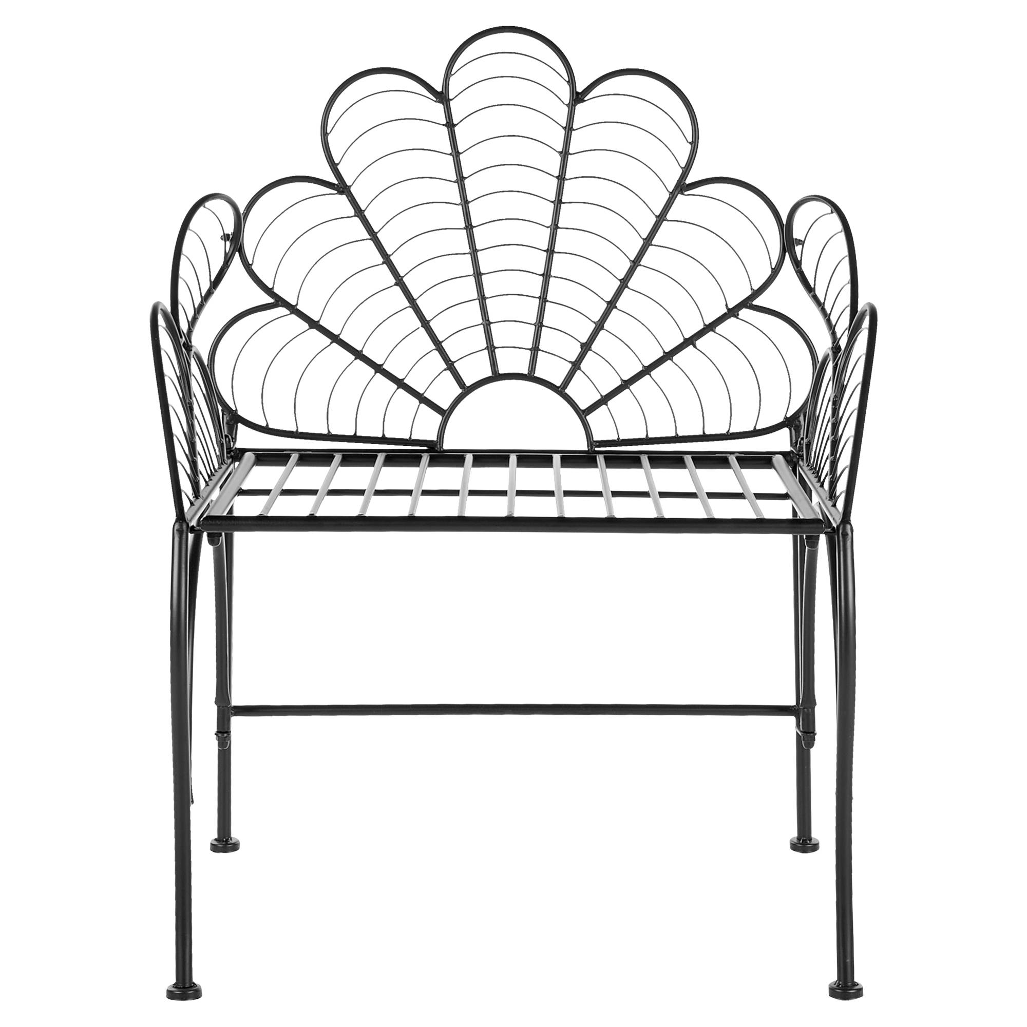 Beliani - Chaise de jardin Métal Noir LIGURIA - Beliani - Imagen 4