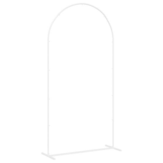 Arche de cérémonie en acier blanc pour mariage et décoration de jardin 100x200 cm - ComfortXL Outdoor Living - Image 5