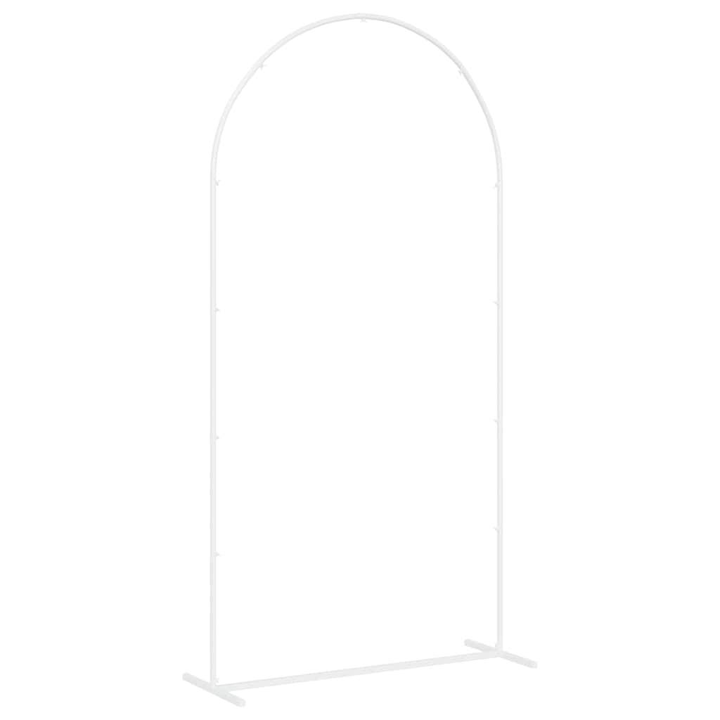 Arche de cérémonie en acier blanc pour mariage et décoration de jardin 100x200 cm - ComfortXL Outdoor Living - Image 5