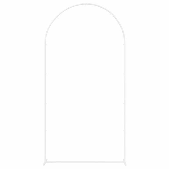 Arche de cérémonie en acier blanc pour mariage et décoration de jardin 100x200 cm - ComfortXL Outdoor Living - Image 2