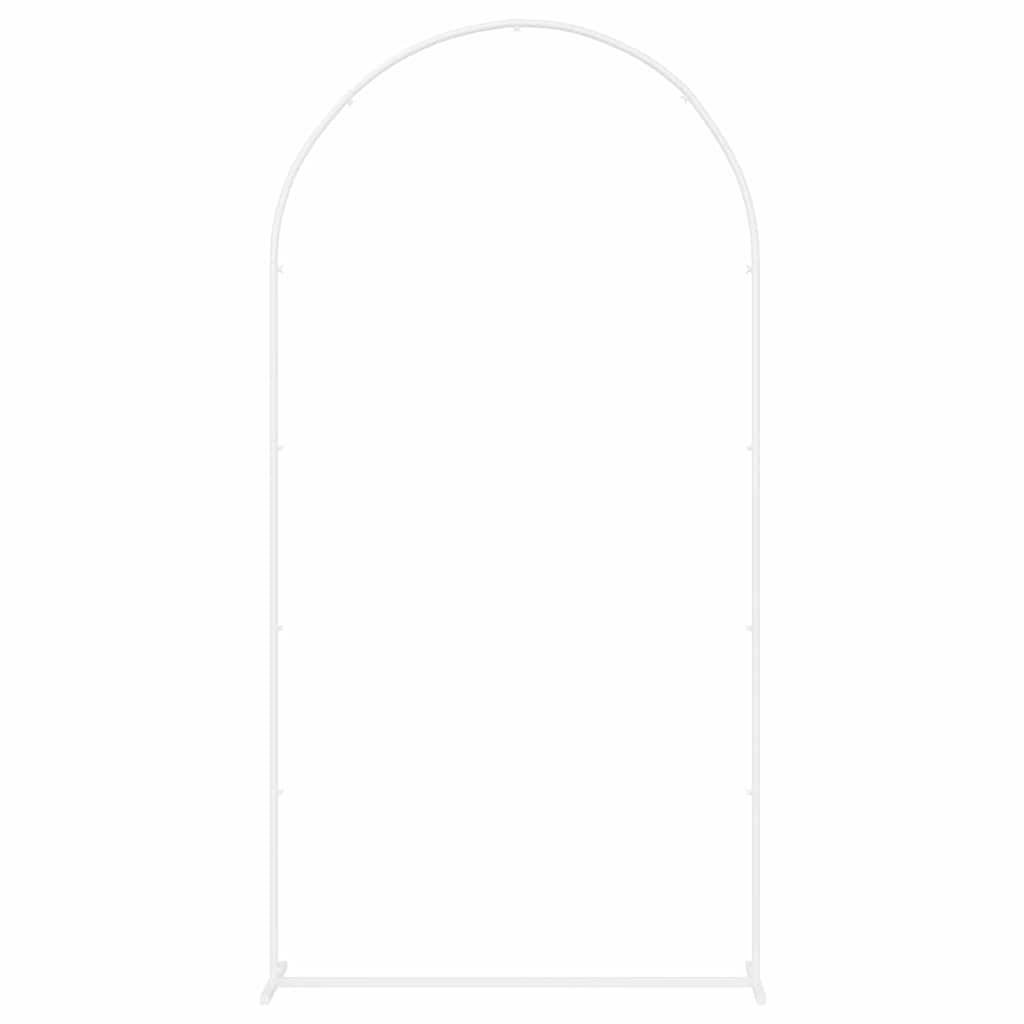 Arche de cérémonie en acier blanc pour mariage et décoration de jardin 100x200 cm - ComfortXL Outdoor Living - Image 2