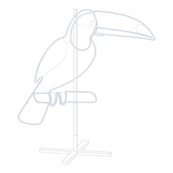 Lotti - Lampe néon déco toucan 560 LED bleu et orange 90x95 cm IP44 24V Lotti - Imagen 6