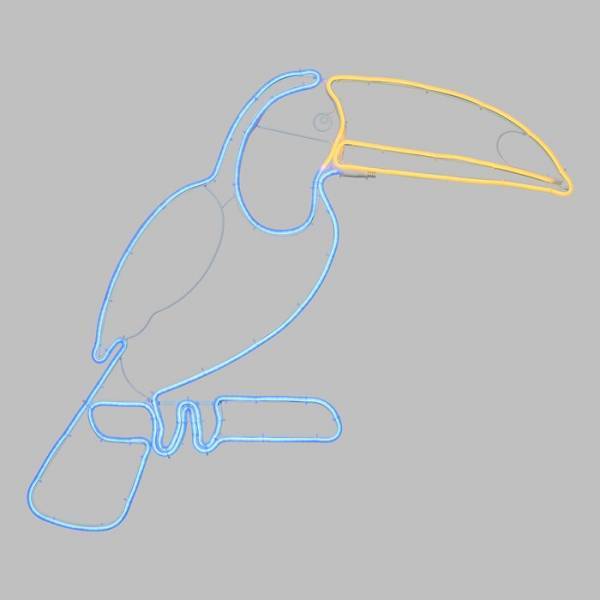 Lotti - Lampe néon déco toucan 560 LED bleu et orange 90x95 cm IP44 24V Lotti - Imagen 5
