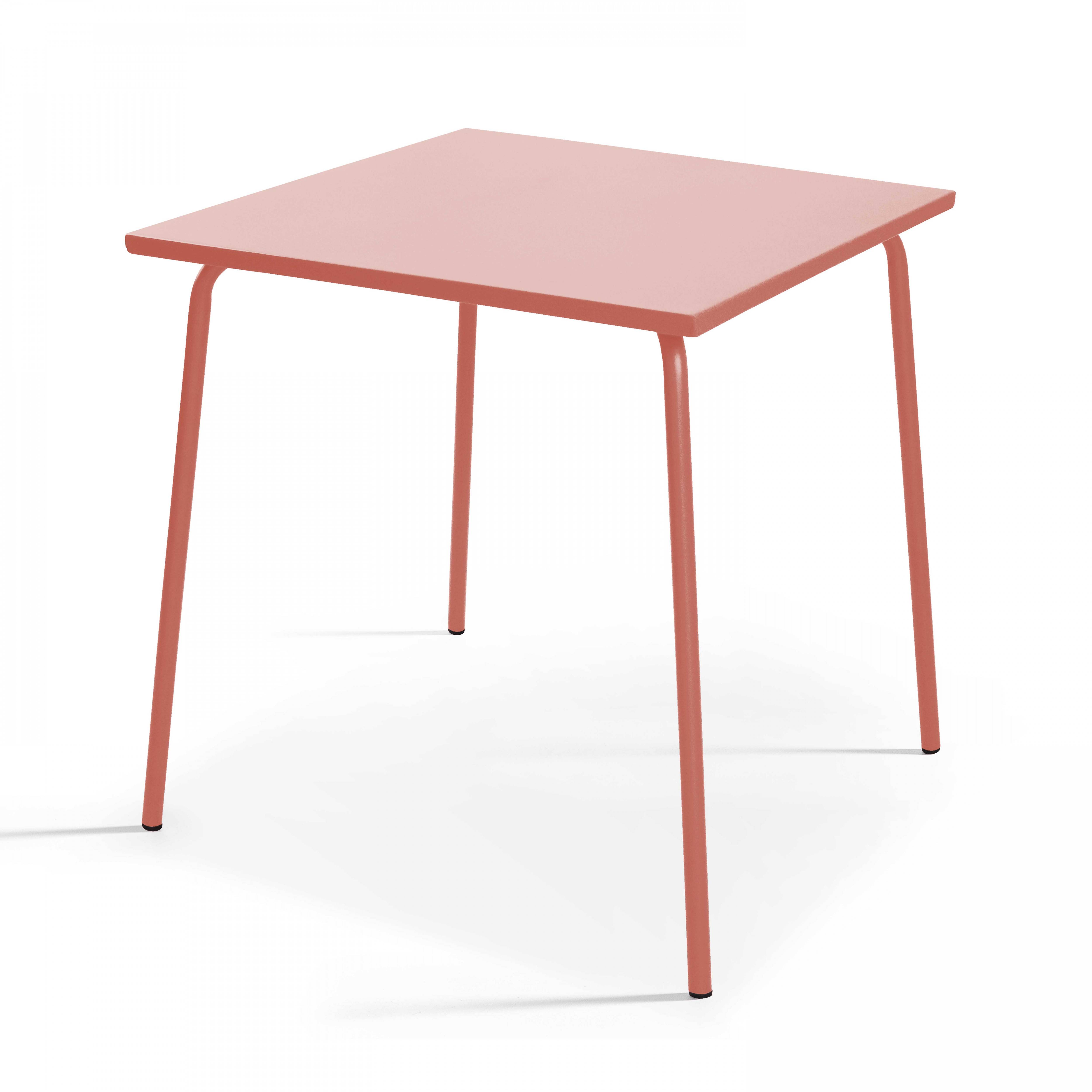 Oviala - Ensemble table de jardin carrée et 2 chaises bistrot argile Palavas - Oviala - Imagen 2