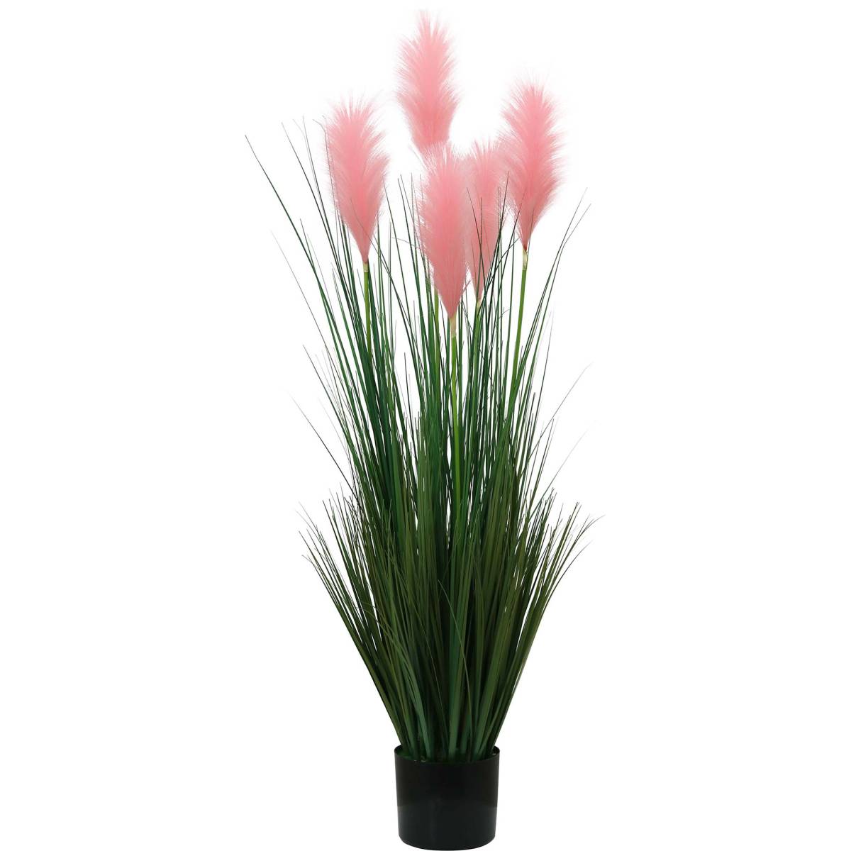 Jardindeco - Graminées et plumeaux de la Pampas artificiels hauteur 116 cm Plumeaux roses - Imagen 1