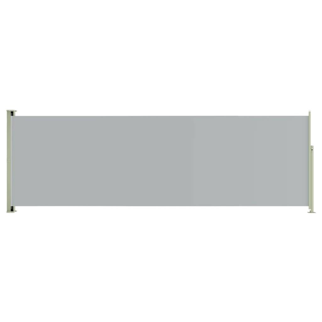Helloshop26 - Auvent paravent store brise-vue latéral rétractable de patio jardin terrasse balcon protection visuelle écran 200 x 600 cm gris - Imagen 1