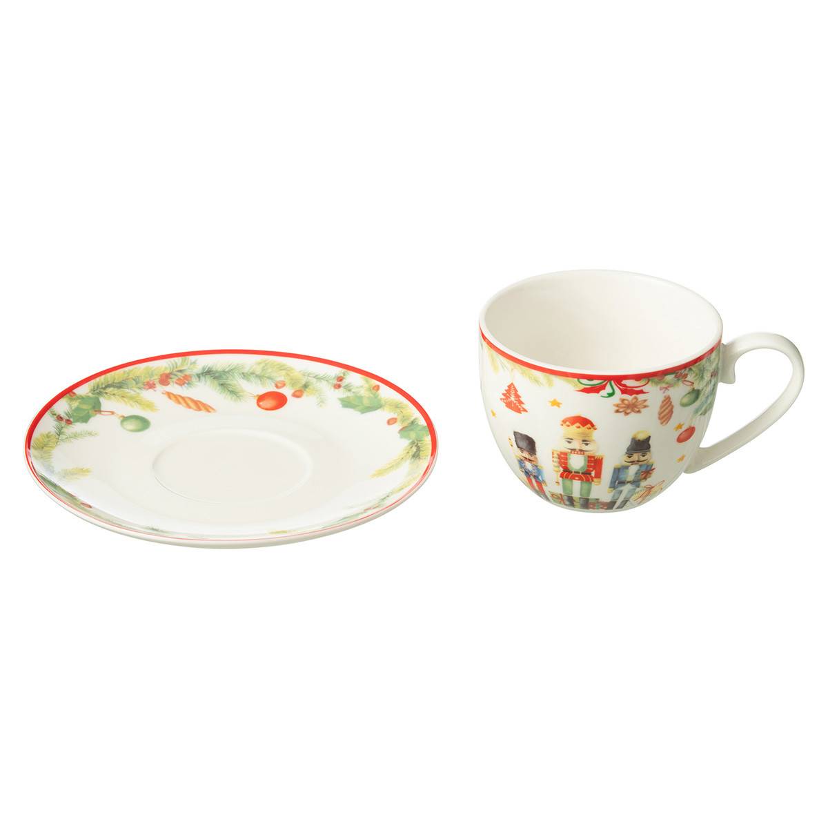 Lot de 4 Tasses à Thé & Sous-Tasses "Casse-Noisette" 22cl Blanc - Image 2