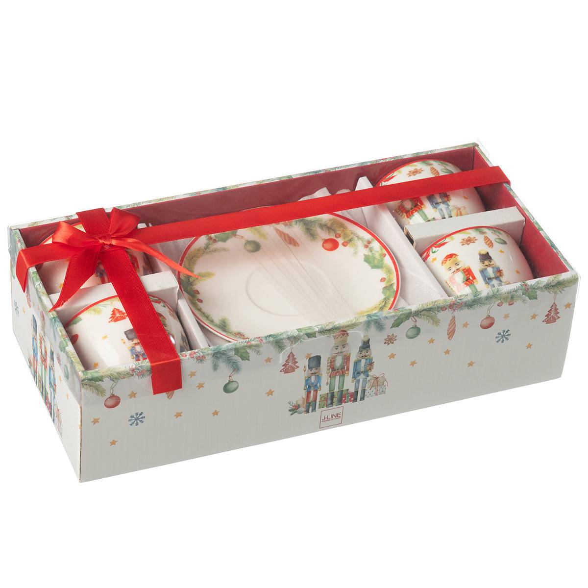 Lot de 4 Tasses à Thé & Sous-Tasses "Casse-Noisette" 22cl Blanc - Image 3