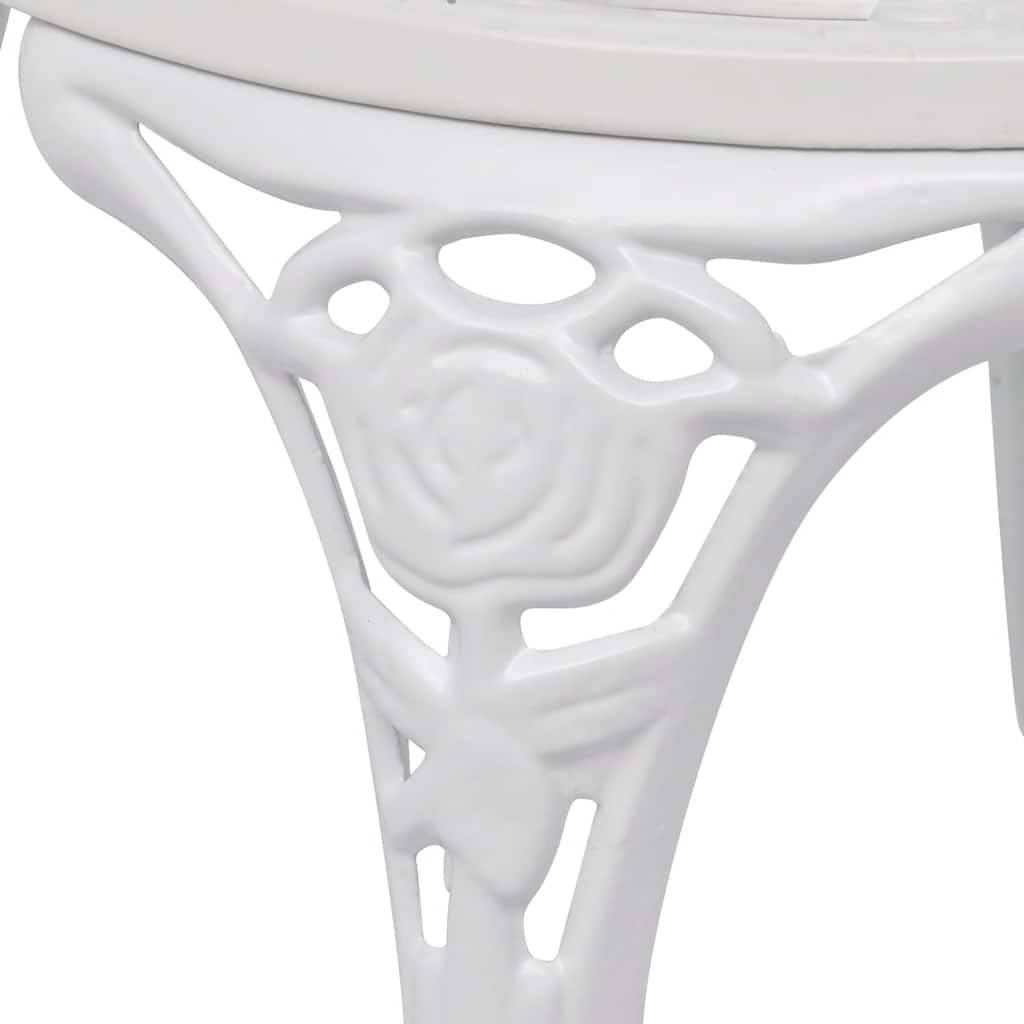 Vidaxl - Ensemble de bistro 3 pcs-Salons de jardin Aluminium coulé Blanc 328791 - Image 7