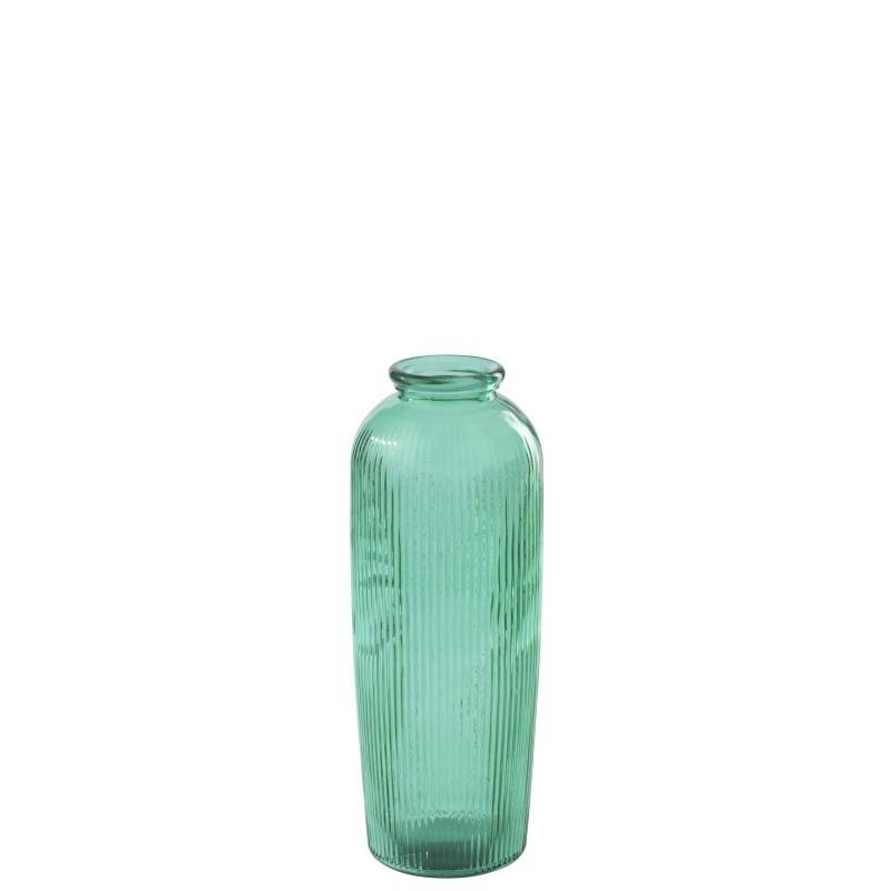 J-Line - Vase en verre vert émeraude 27x27x72 cm - J-Line - Image 4