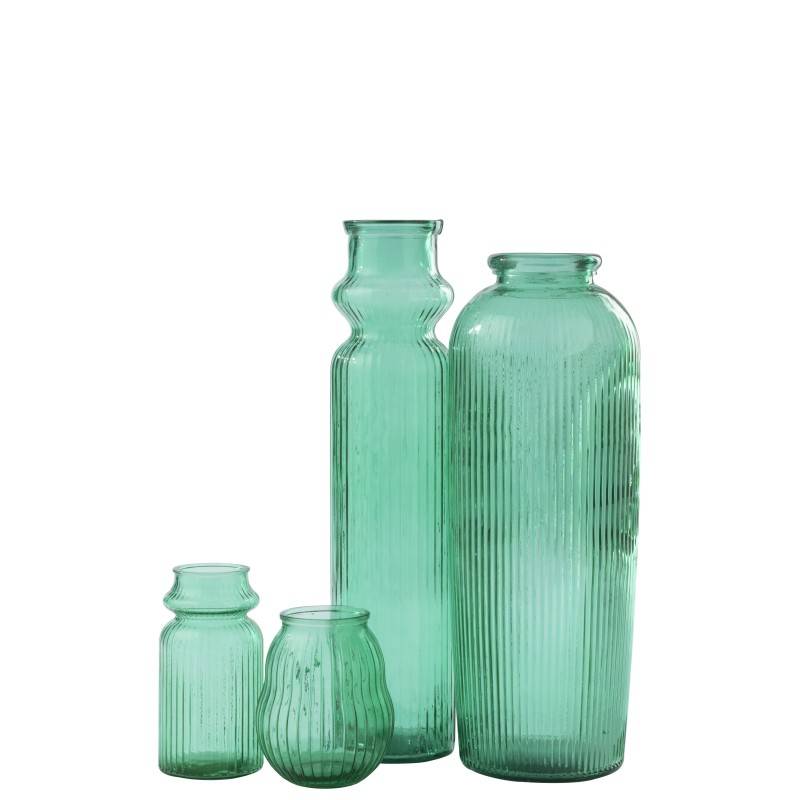 J-Line - Vase en verre vert émeraude 27x27x72 cm - J-Line - Image 2