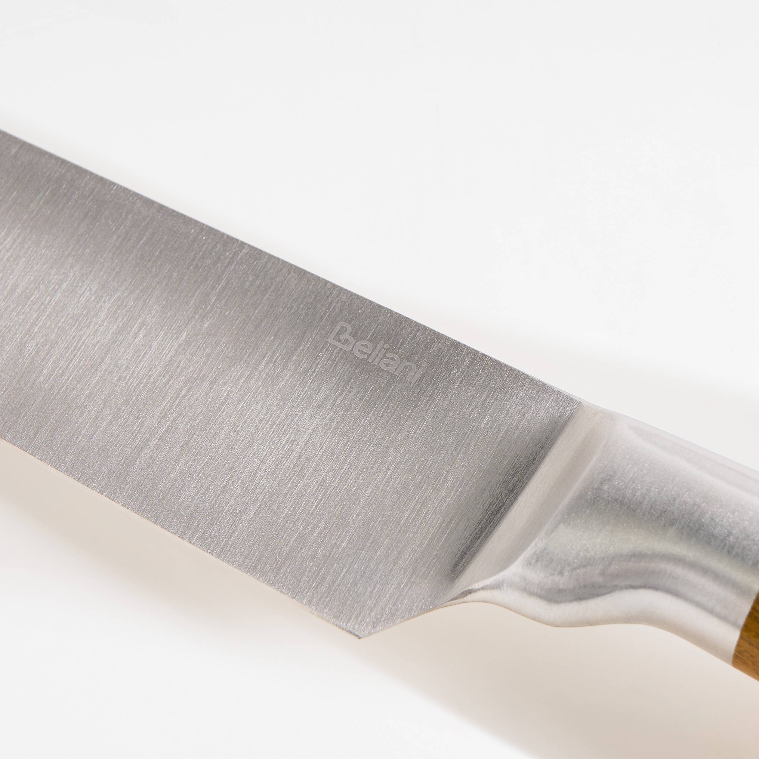 Beliani - Ensemble de couteaux de cuisine Acier inox Marron TOCHIGI - 35x4x3- Beliani - Image 5