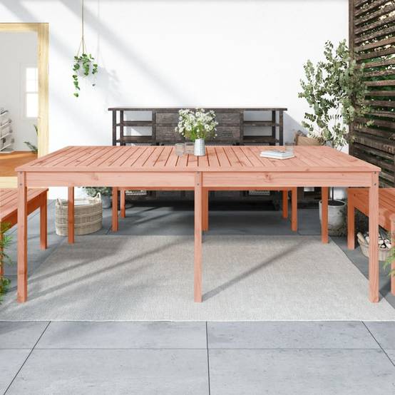 Table de jardin bois massif de douglas 203,5 x 100 x 76 cm - PANGIVO - Image 1