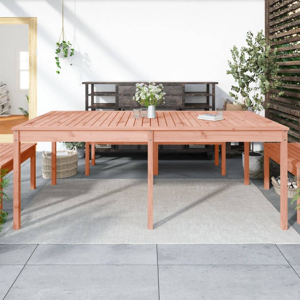 Table de jardin bois massif de douglas 203,5 x 100 x 76 cm - PANGIVO - Image 1