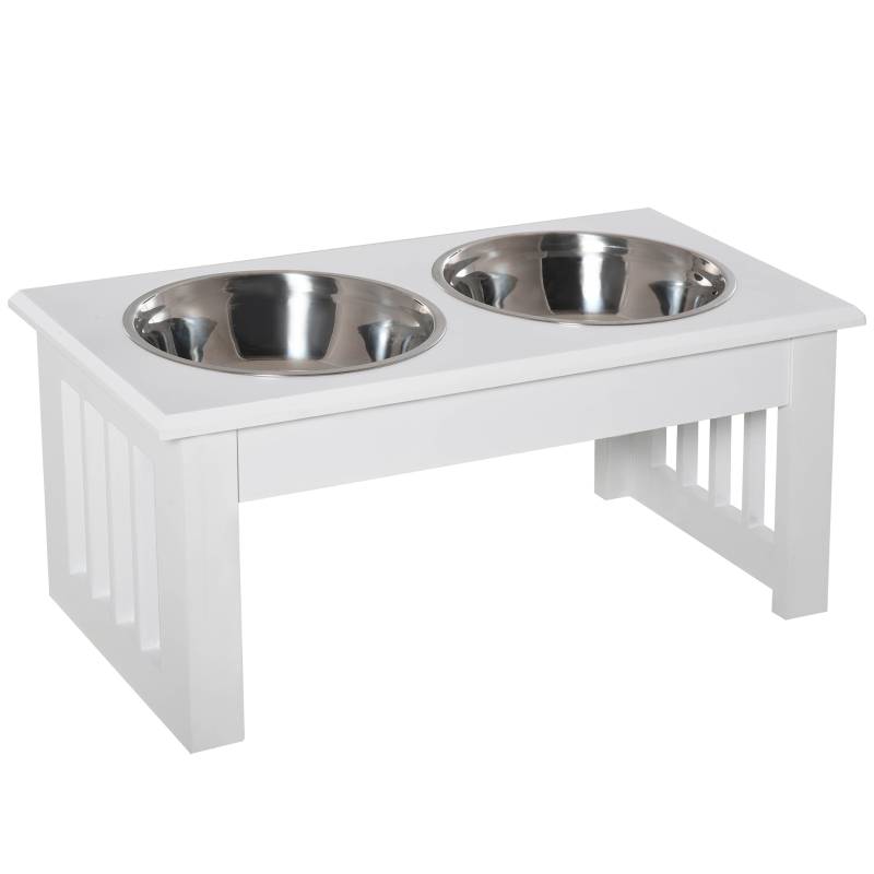 ComfortXL - Porte Gamelle Chien Surélevé Double Bol Inox Alimentation Ergonomique Blanc - ComfortXL Outdoor Living - Image 2