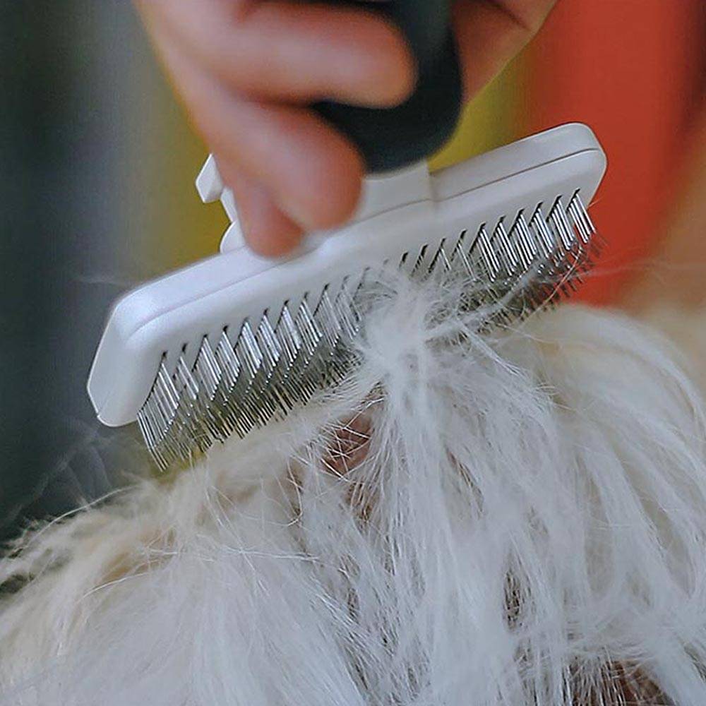 Ferplast - Carde pour Chiens et Chats GRO 5768, Taille S, Brosse, Soin du Sous-poil, pour Poil Moyen et Long - Image 3