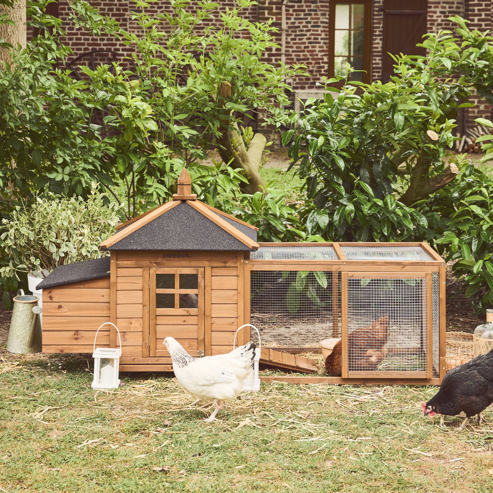 sweeek - Poulailler en bois JAVA. 2 poules. cage à poule avec enclos | sweeek - Image 7