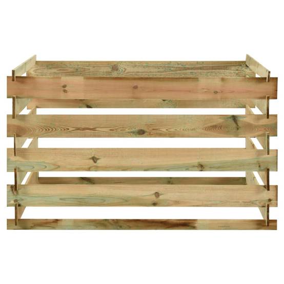 Vidaxl - Composteur de jardin à lattes 120x120x70cm Bois de pin imprégné vidaXL 316060 - Image 2