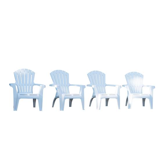 Lot de 4 Fauteuils adirondack Blanc - Image 1