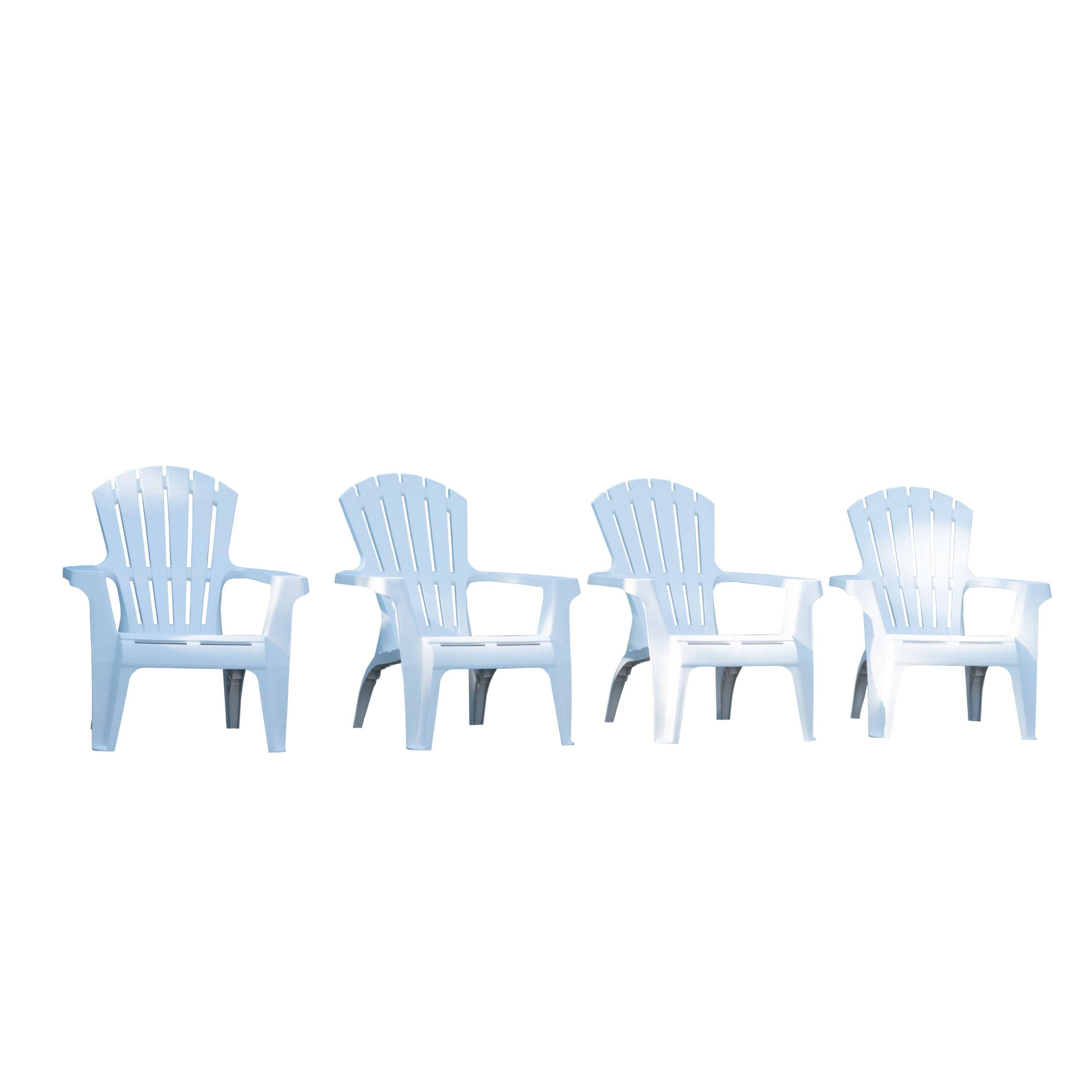 Lot de 4 Fauteuils adirondack Blanc - Image 1