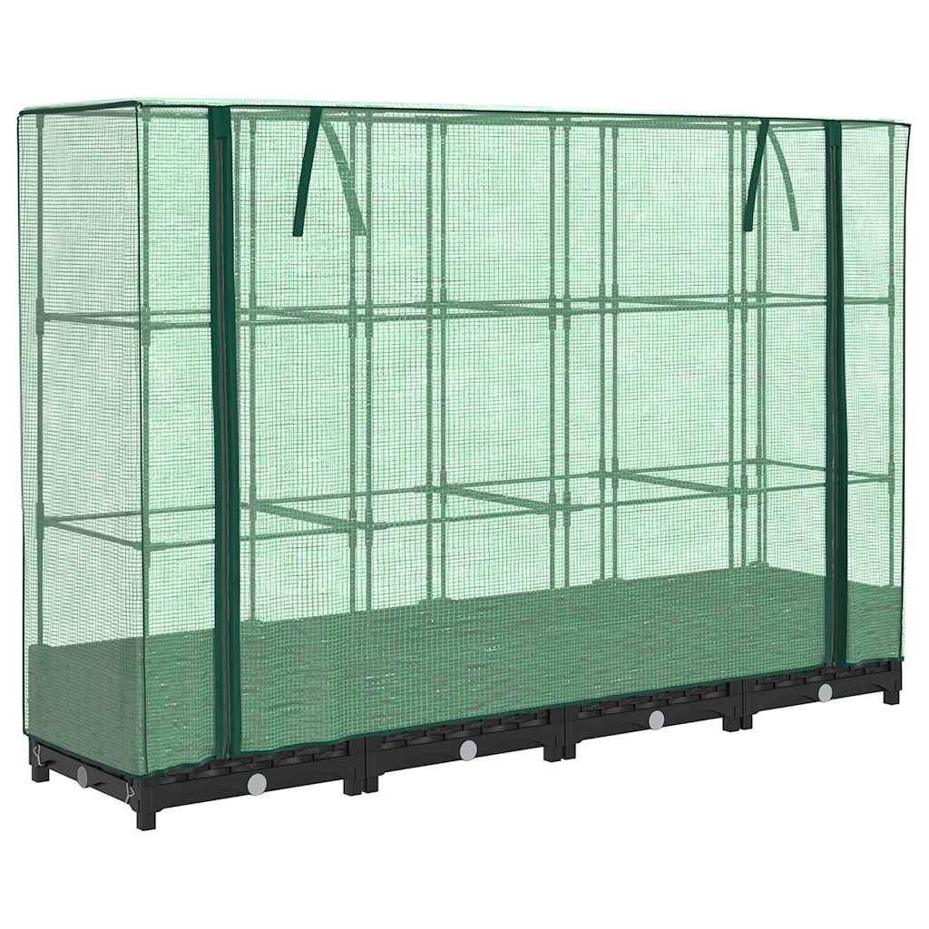 ComfortXL - Carré potager surélevé avec serre aspect rotin pour balcon jardin Noir 160x40cm – ComfortXL Outdoor Living - Image 2