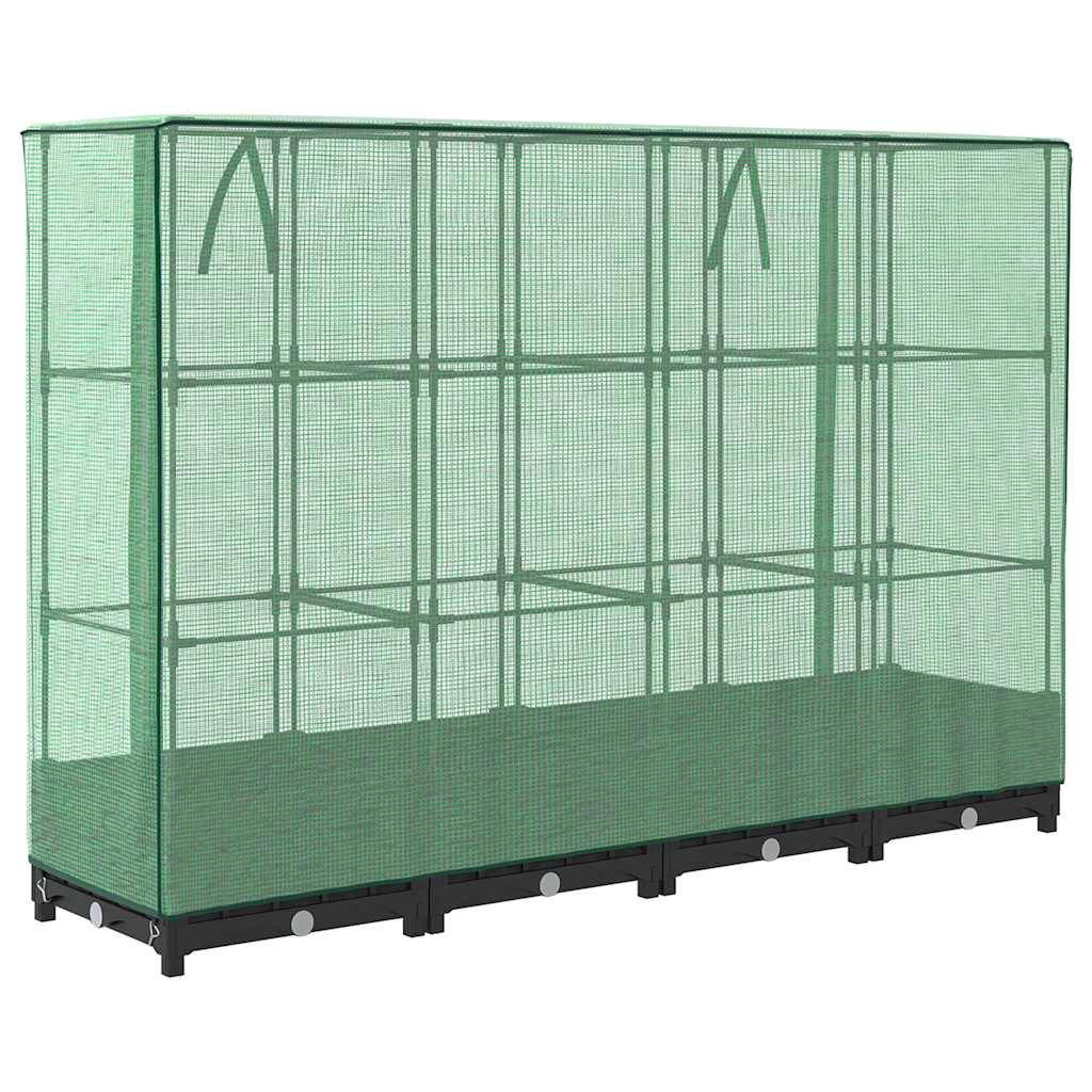 ComfortXL - Carré potager surélevé avec serre aspect rotin pour balcon jardin Noir 160x40cm – ComfortXL Outdoor Living - Image 6