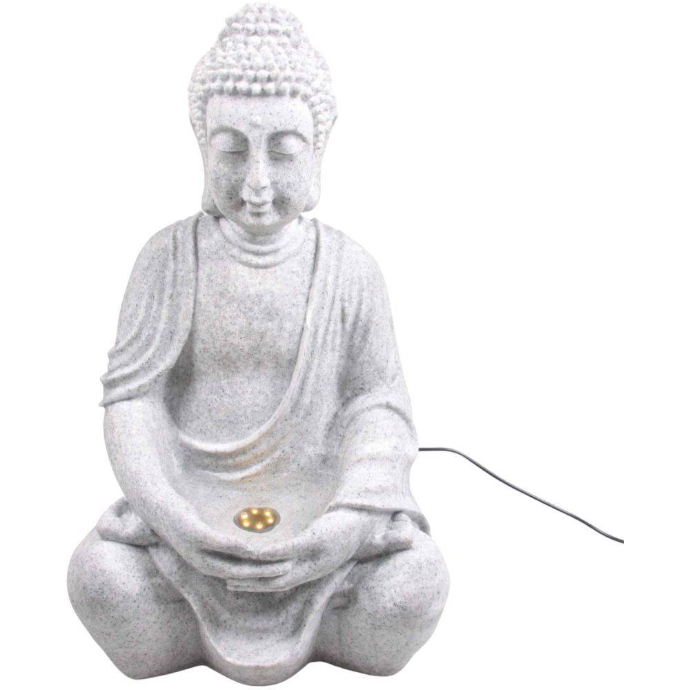 Stonelite - Fontaine bouddha assis position lotus 30 x 25 x 50 cm - Imagen 4