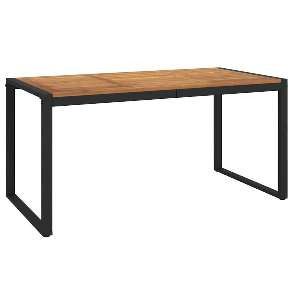 Ensemble salle à manger jardin 7 pcs Polyrotin Bois Acacia Noir et Marron 160 x 80 x 75 cm - PANGIVO - Image 6