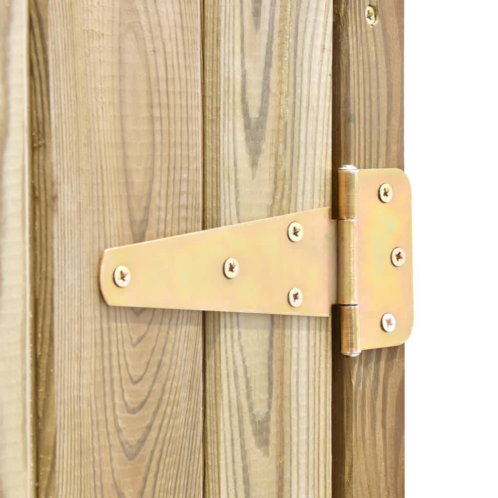 Abri de jardin cabane cabanon maison de stockage remise extérieur hangar outils robuste 163 x 50 x 171 cm Pinède imprégnée marron - Image 6
