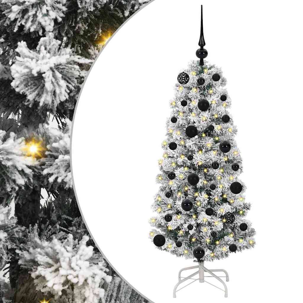 ComfortXL - Sapin de Noël Artificiel Pré-Décoré 120 cm, Guirlande LED Intégrée et 61 Ornements Inclus – ComfortXL Outdoor Living - Image 2