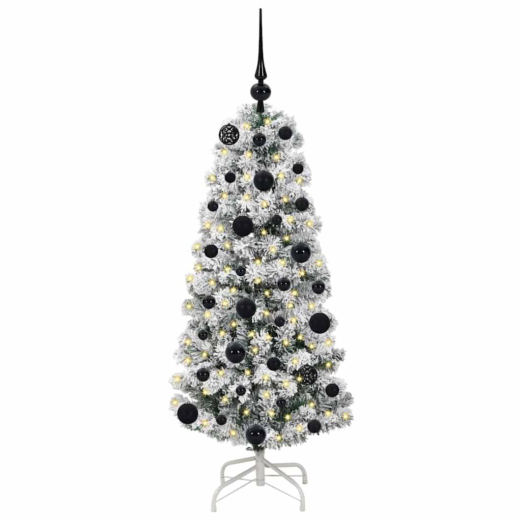 ComfortXL - Sapin de Noël Artificiel Pré-Décoré 120 cm, Guirlande LED Intégrée et 61 Ornements Inclus – ComfortXL Outdoor Living - Image 3