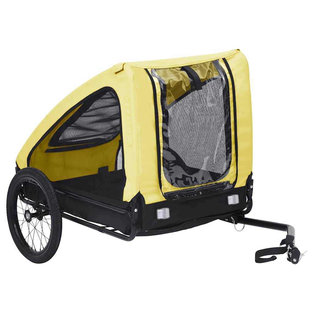 Vidaxl - Remorque de vélo pour animaux de compagnie jaune et noir vidaXL 92596 - Imagen 1