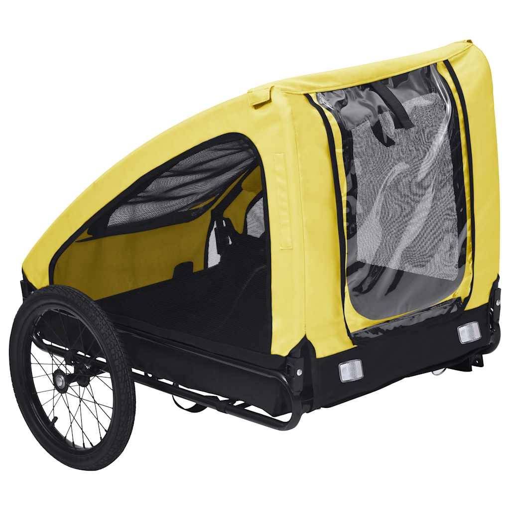 Vidaxl - Remorque de vélo pour animaux de compagnie jaune et noir vidaXL 92596 - Imagen 4