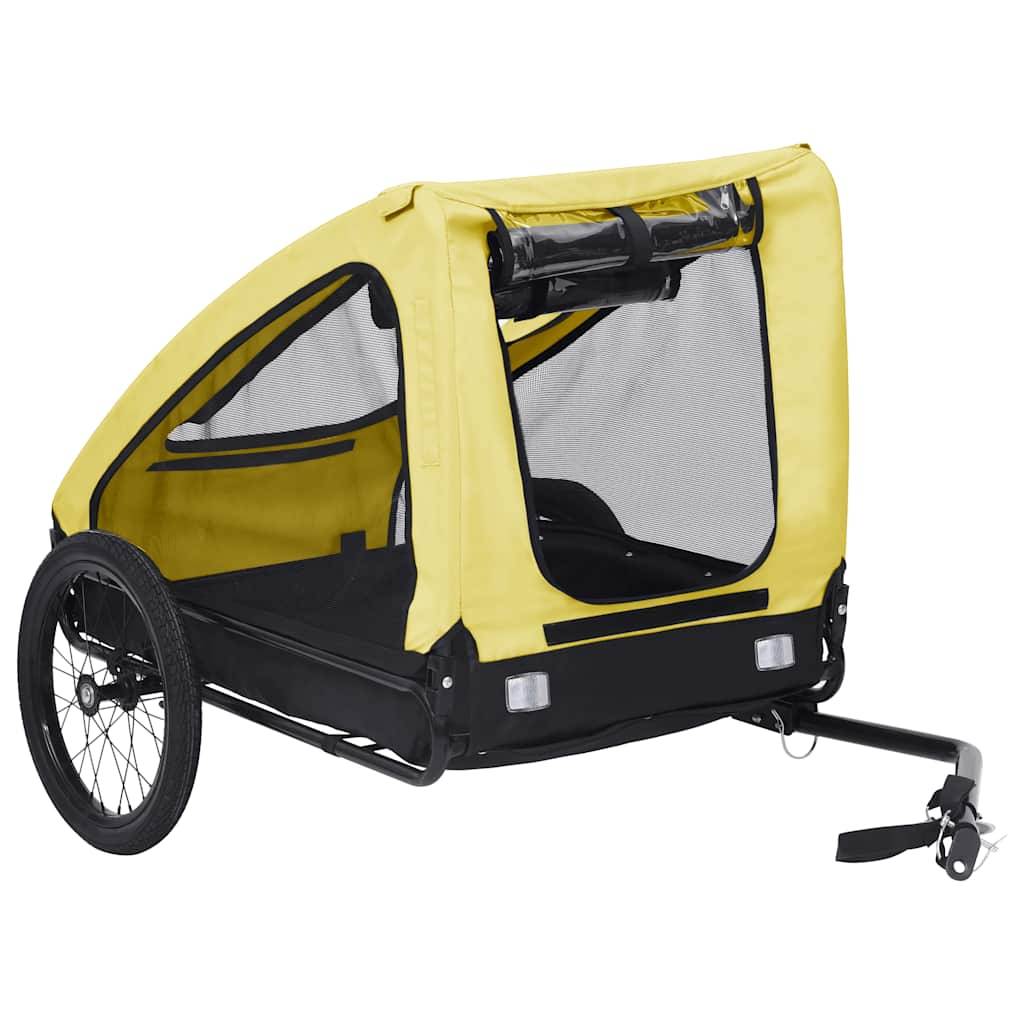 Vidaxl - Remorque de vélo pour animaux de compagnie jaune et noir vidaXL 92596 - Imagen 2