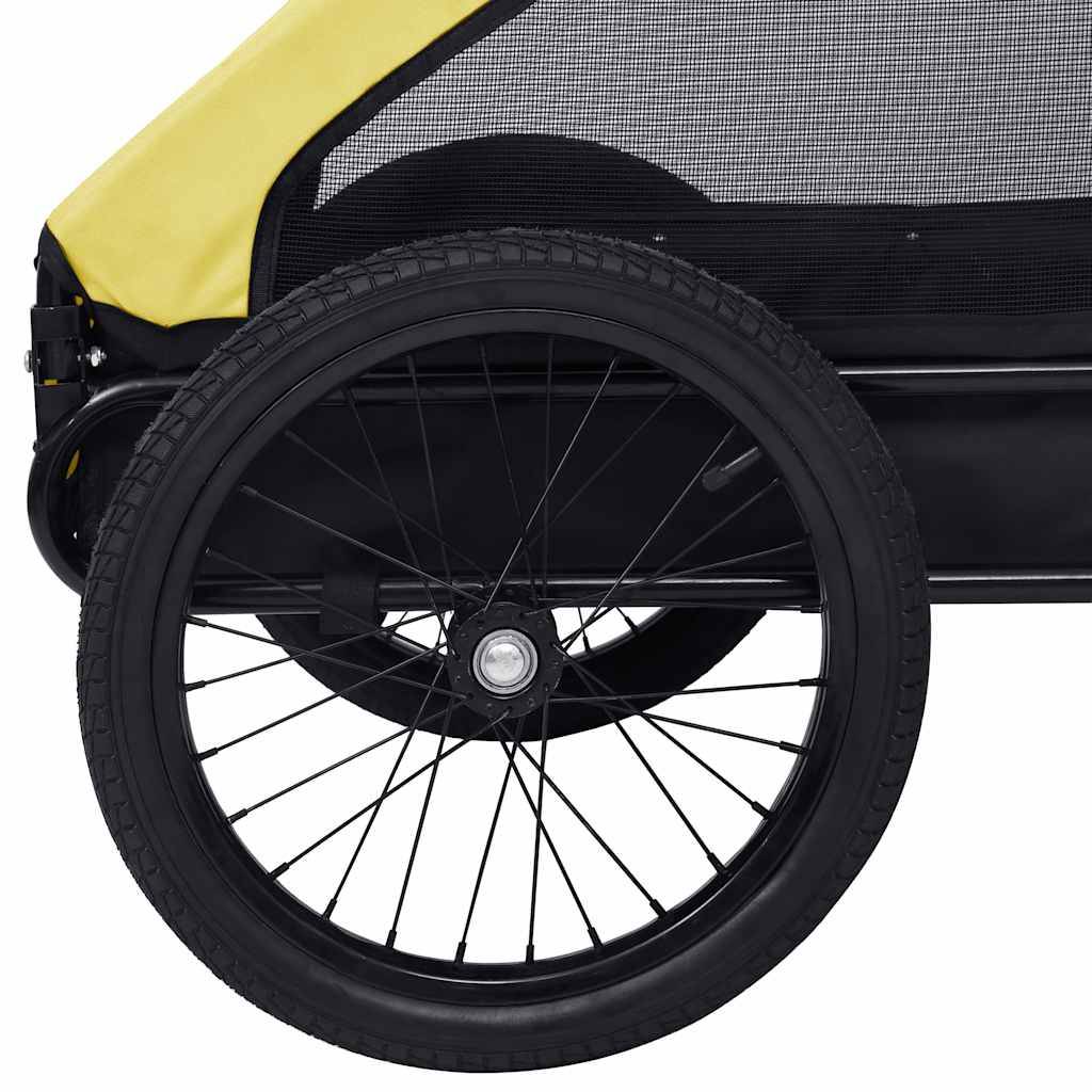 Vidaxl - Remorque de vélo pour animaux de compagnie jaune et noir vidaXL 92596 - Imagen 7