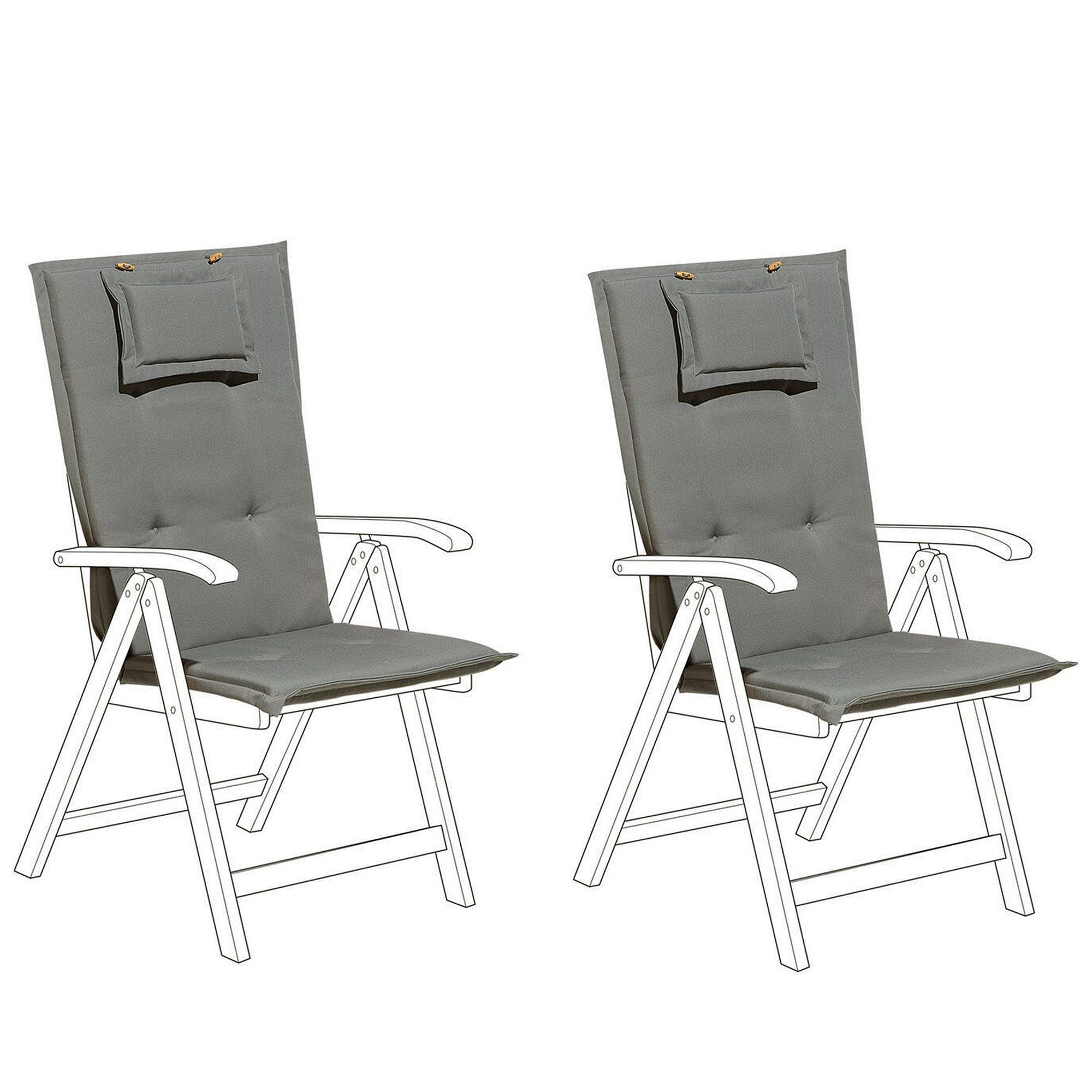 Beliani - Coussin d'assise d'extérieur Polyester Gris JAVA/AMANTEA - Beliani - Imagen 1