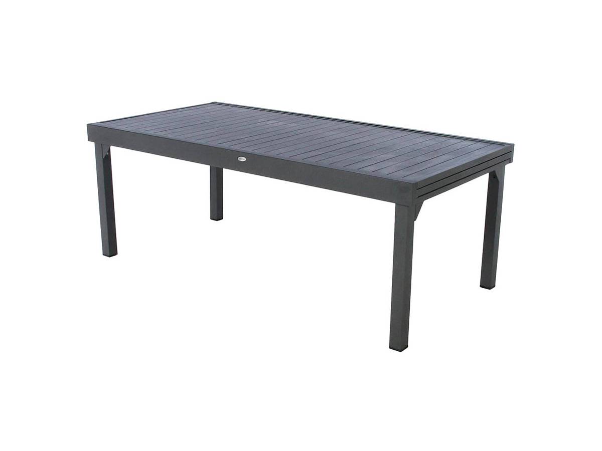 Hesperide - Ensemble repas table extensible rectangulaire alu Graphite Piazza + 12 fauteuils Piazza - Hespéride - Imagen 2