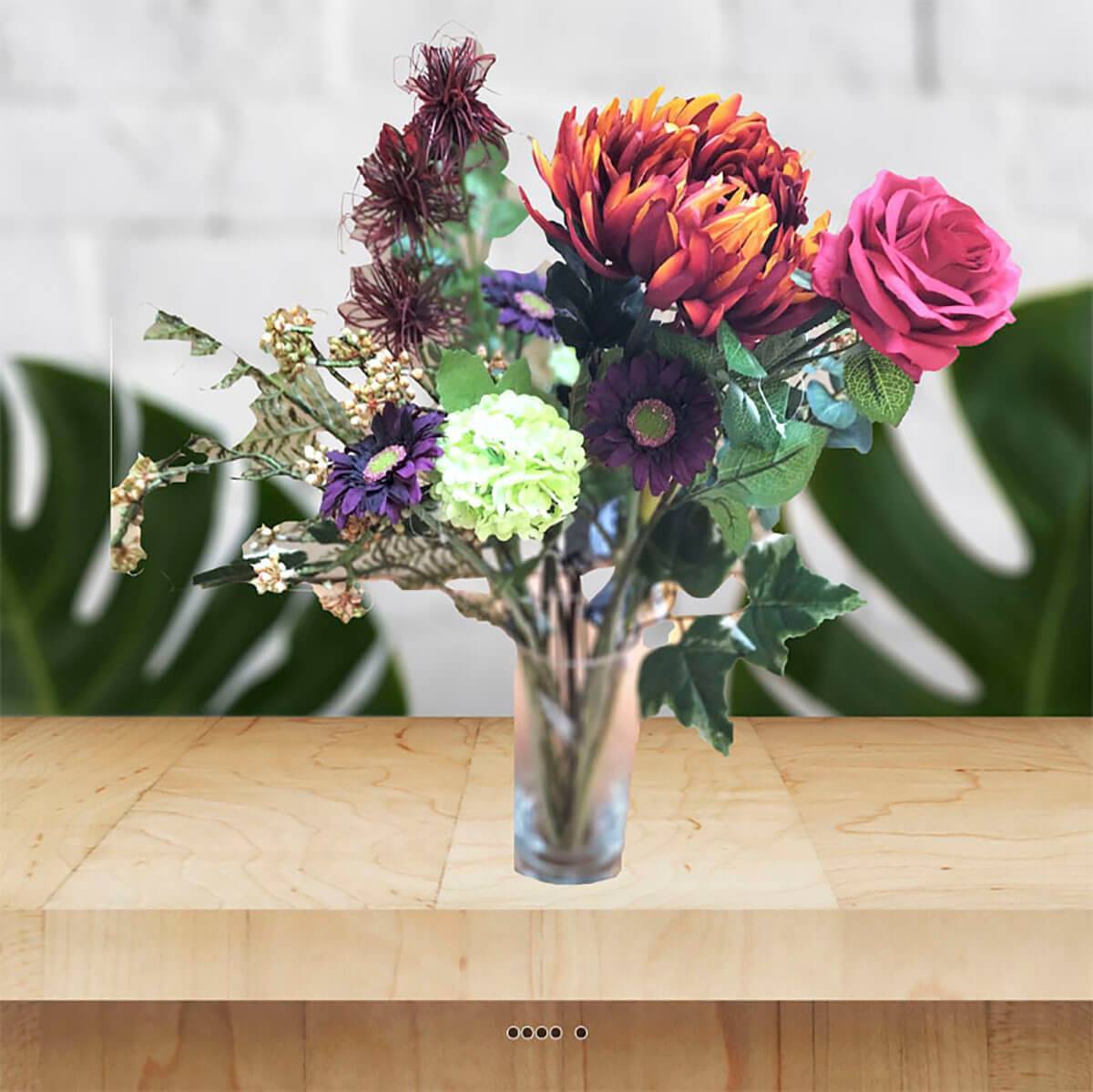 Superbe bouquet de fleurs artificielles création AUTOMNE H 60 cm - Image 3