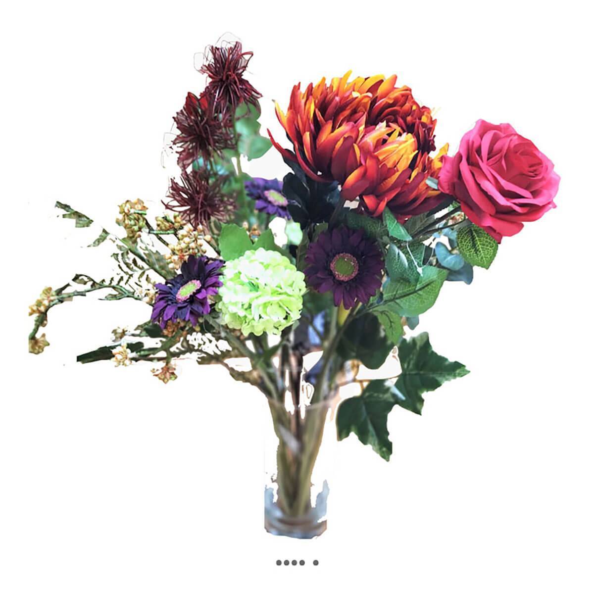 Superbe bouquet de fleurs artificielles création AUTOMNE H 60 cm - Image 1
