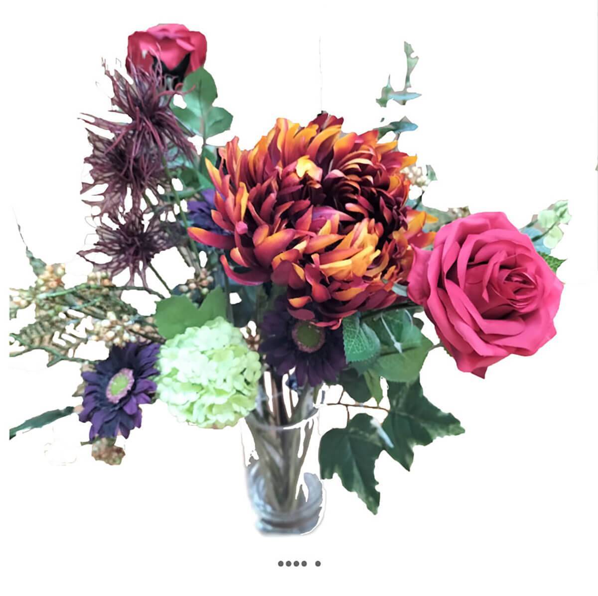 Superbe bouquet de fleurs artificielles création AUTOMNE H 60 cm - Image 2