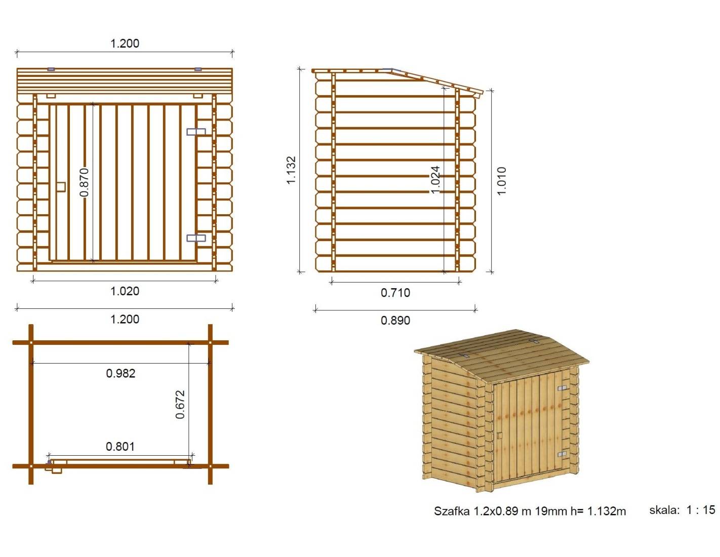Altanka - Piscine en bois 4.71x4.72 - H.1.2 m autoportante - BAS753OSP+SZA7 - Imagen 9