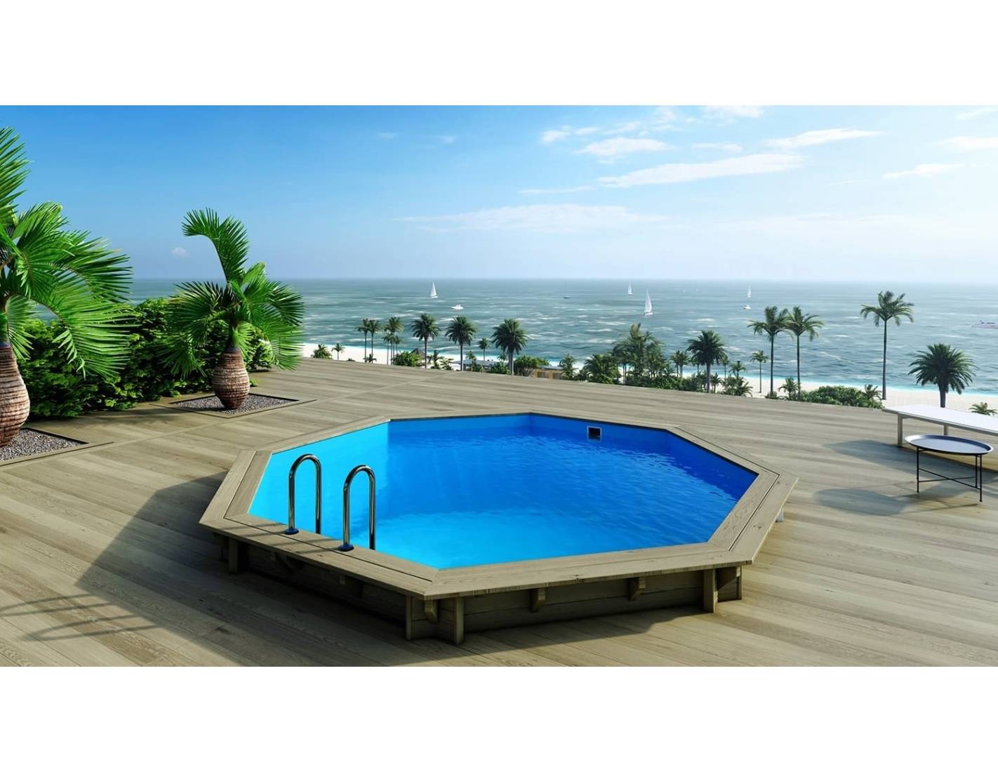 Altanka - Piscine en bois 4.71x4.72 - H.1.2 m autoportante - BAS753OSP+SZA7 - Imagen 2