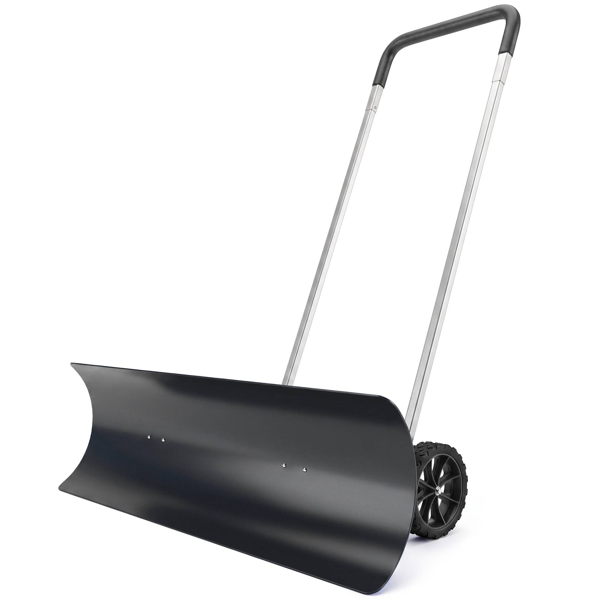 ComfortXL - Pousse-neige aluminium noir lame 95 cm avec roues poignée réglable pour allées déneigement confortable - Image 2