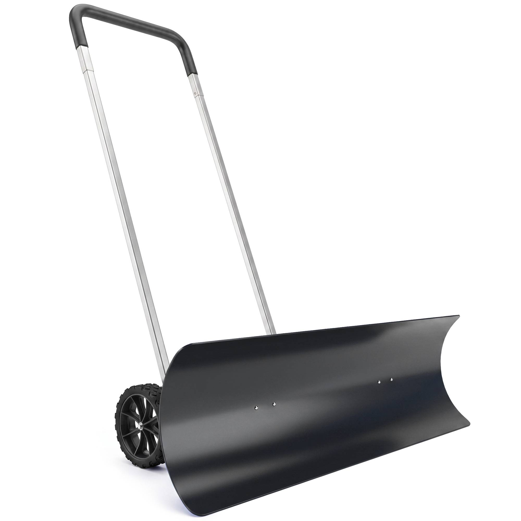 ComfortXL - Pousse-neige aluminium noir lame 95 cm avec roues poignée réglable pour allées déneigement confortable - Image 10