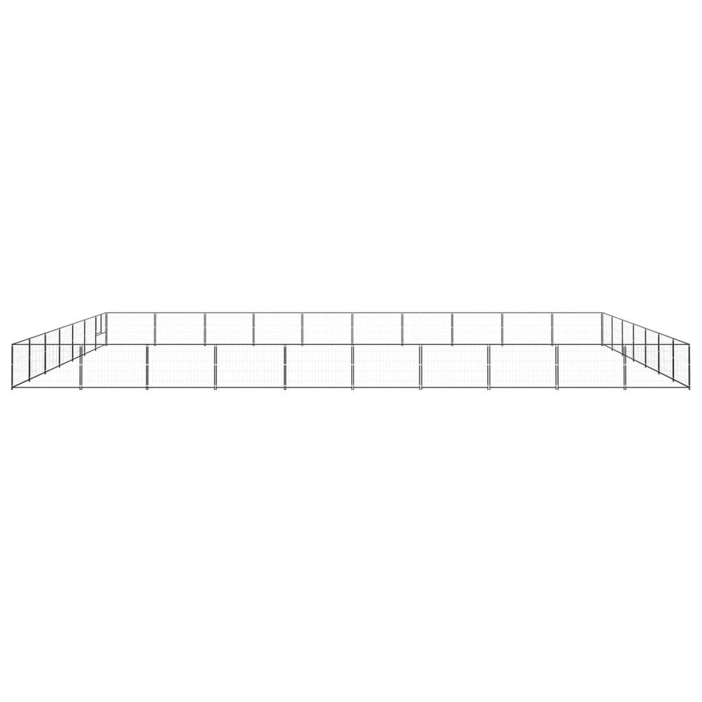 Vidaxl - Chenil Noir 70 m² Acier vidaXL 3082182 - Imagen 2