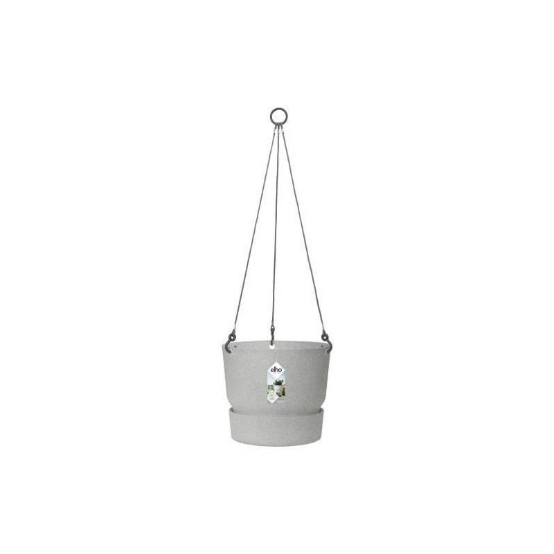 Elho - Elho Pot De Fleurs A Suspendre Greenville 24 - Exterieur - O 23,9 X H 20,3 Cm - Gris Beton Vivant - Imagen 2