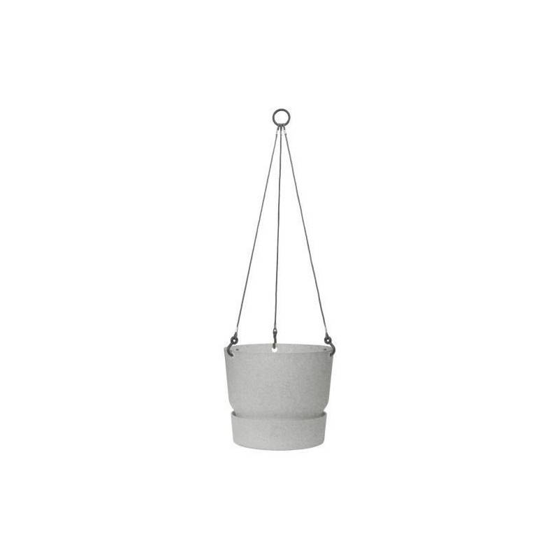 Elho - Elho Pot De Fleurs A Suspendre Greenville 24 - Exterieur - O 23,9 X H 20,3 Cm - Gris Beton Vivant - Imagen 1