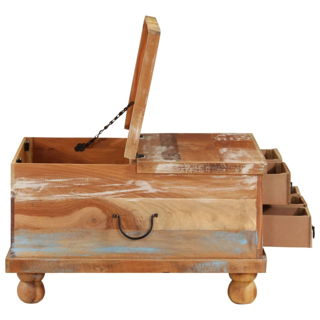 Vidaxl - Table basse Bois de récupération 70 x 70 x 38 cm - vidaXL - Imagen 3